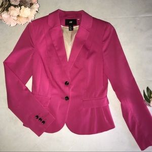H&M SIZE 6 HOT PINK BLAZER
